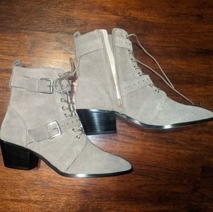 Kensie taupe real suede boot 7.5 new